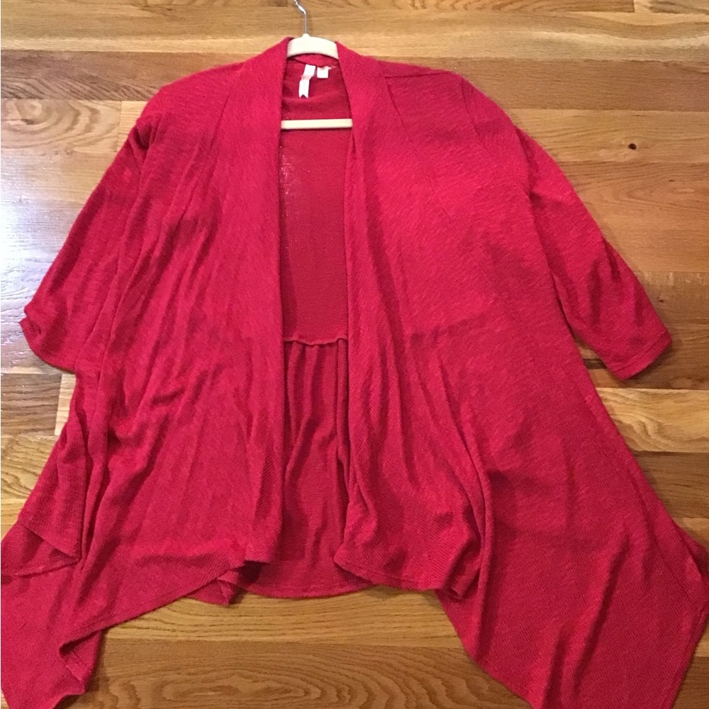 Woman’s size large red wrap/sweater